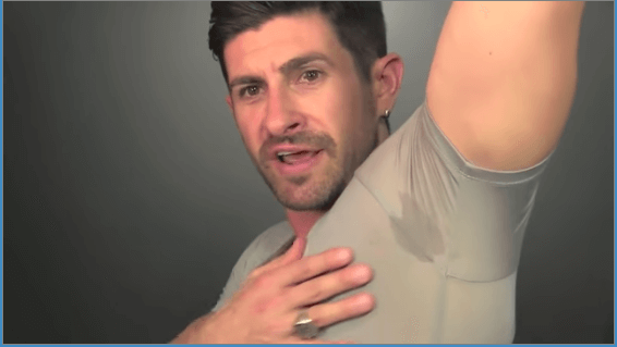 Image Expert AlphaM Shows How to Block Armpit Sweat With the Thompson Tee!