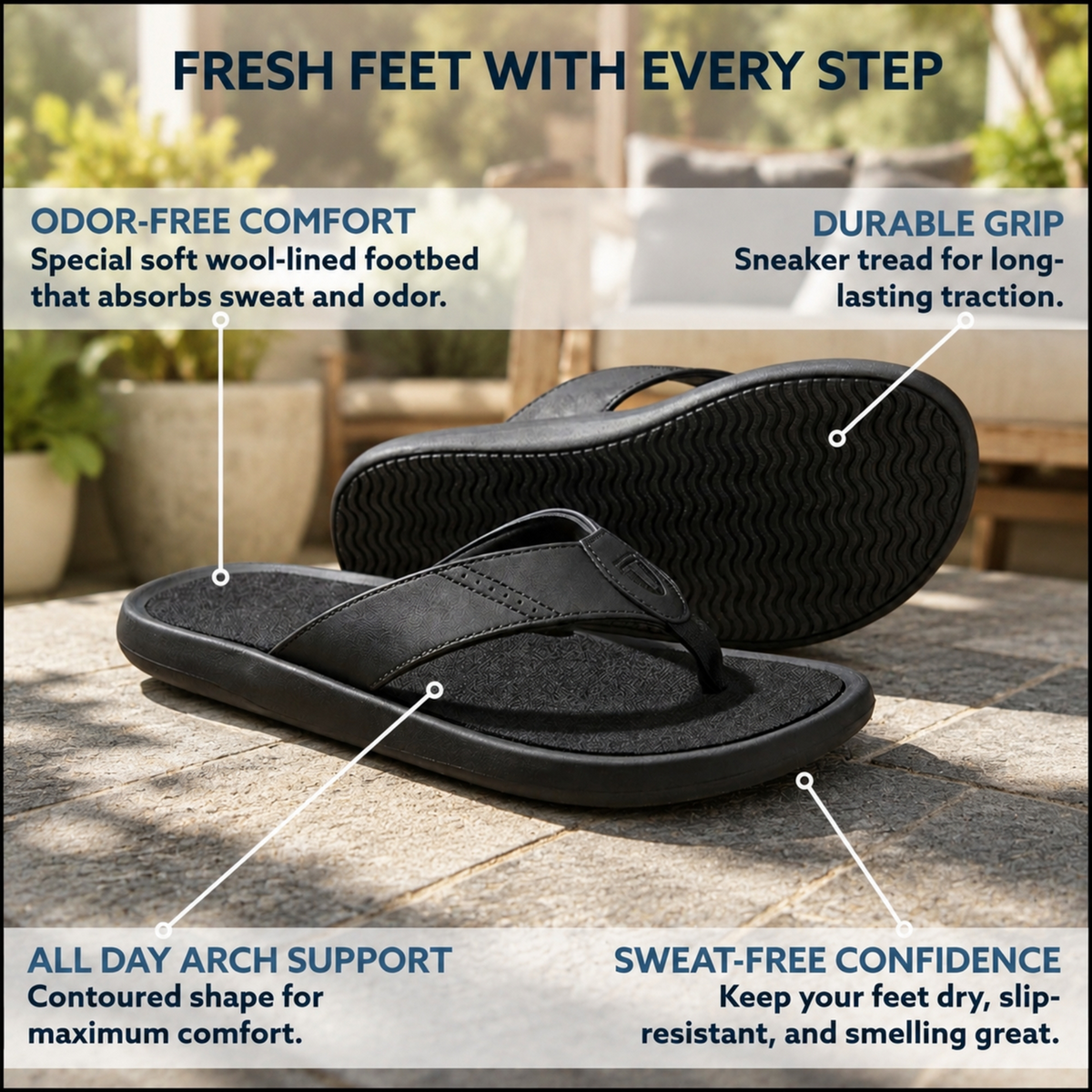 Odor Shield™ Flip Flops