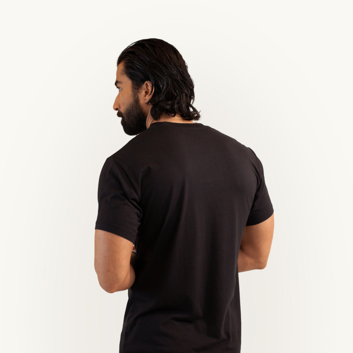 Men’s LUX Supima Black T-Shirt With Odor Shield™