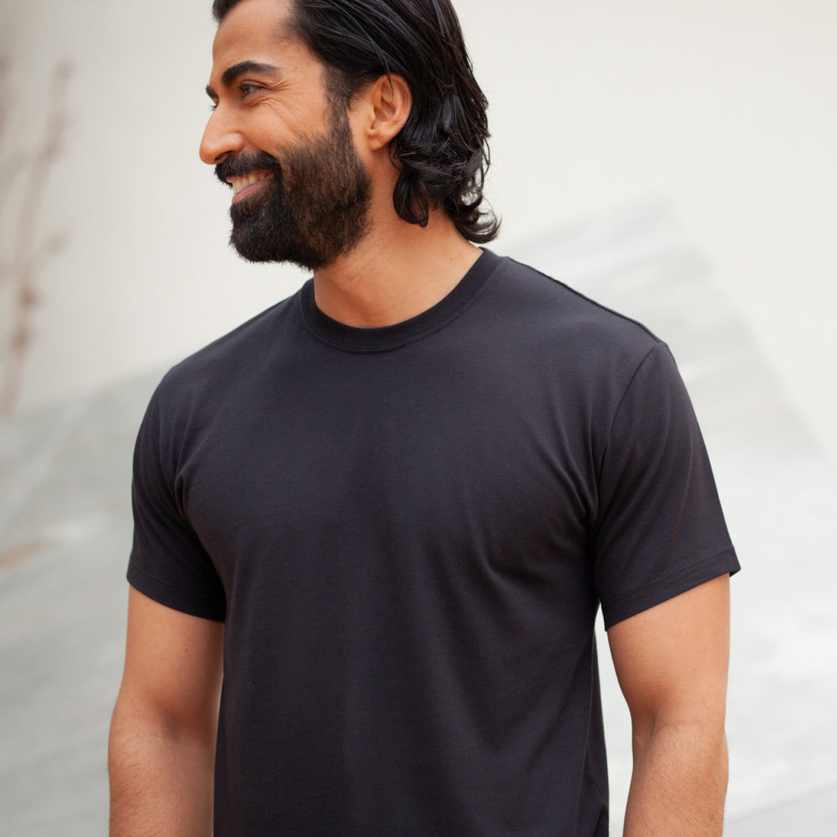 Men’s LUX Supima Black T-Shirt With Odor Shield™