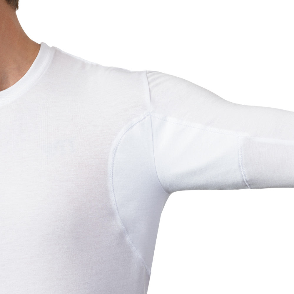 Men's Sweat Proof Long Sleeve Crewneck Undershirt - Pack of 4