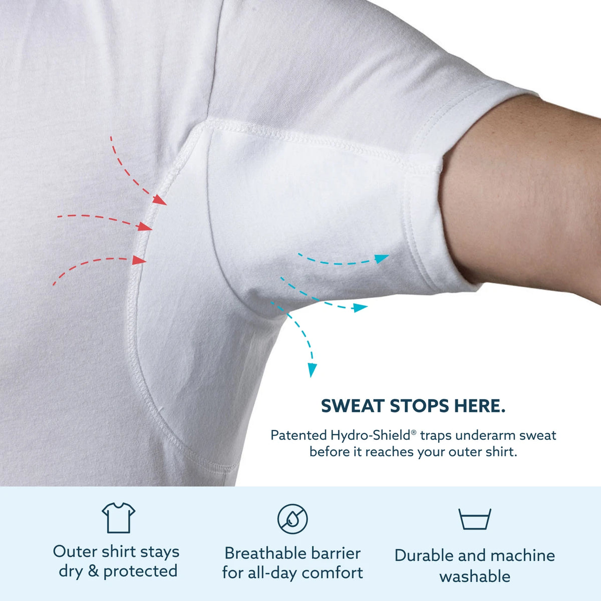 Men's Sweat Proof Undershirt - Original Fit Crewneck