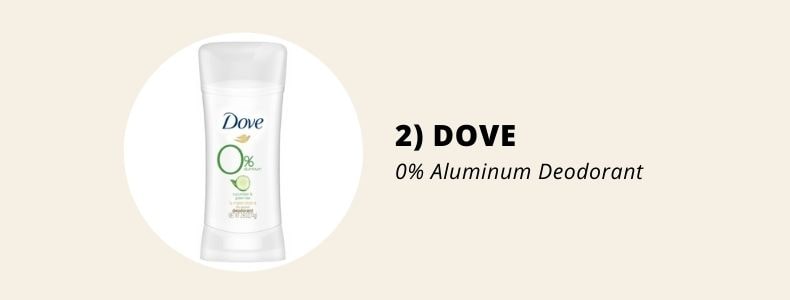 dove 0% aluminum natural deodorant