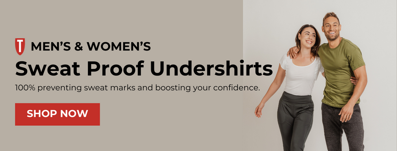 Shop men's and women's sweat proof undershirts from Thompson Tee